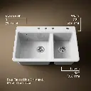Kohler 8669-4A2-0 Riverby Offset Top Mount Sink