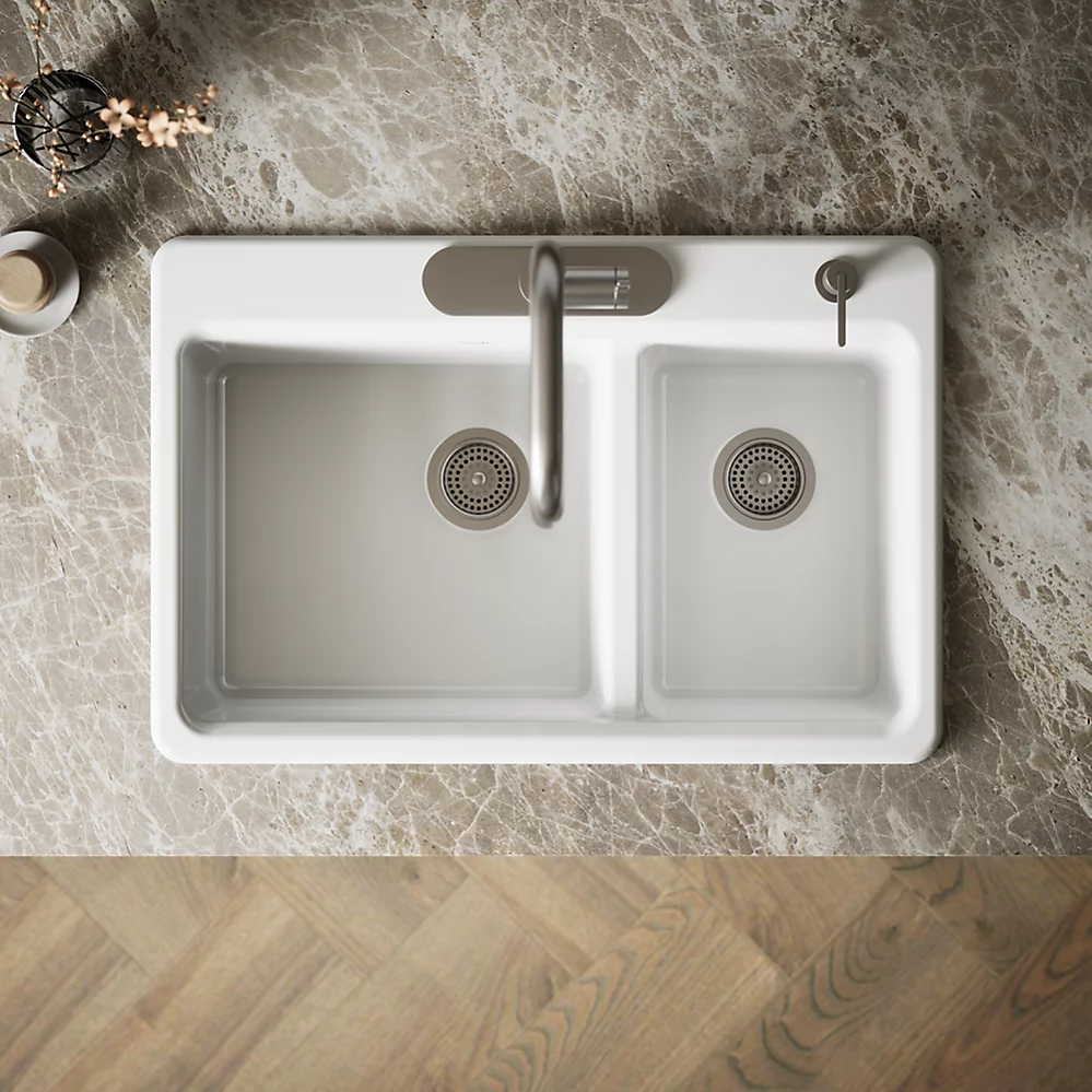 Kohler 8669-4A2-0 Riverby Offset Top Mount Sink