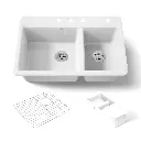 Kohler 8669-4A2-0 Riverby Offset Top Mount Sink