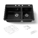Kohler 8669-4A2-7 Riverby Offset Top Mount Sink