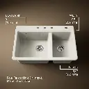 Kohler 8669-4A2-96 Riverby Offset Top Mount Sink
