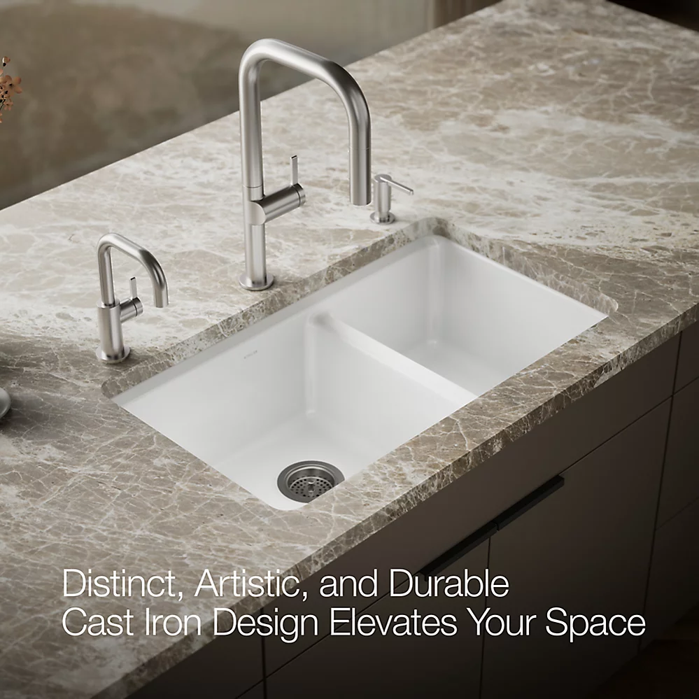 Kohler 8669-5UA1-0 Riverby Offset Undermount Sink