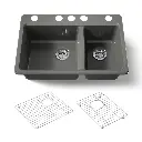 Kohler 8669-5UA1-58 Riverby Offset Undermount Sink