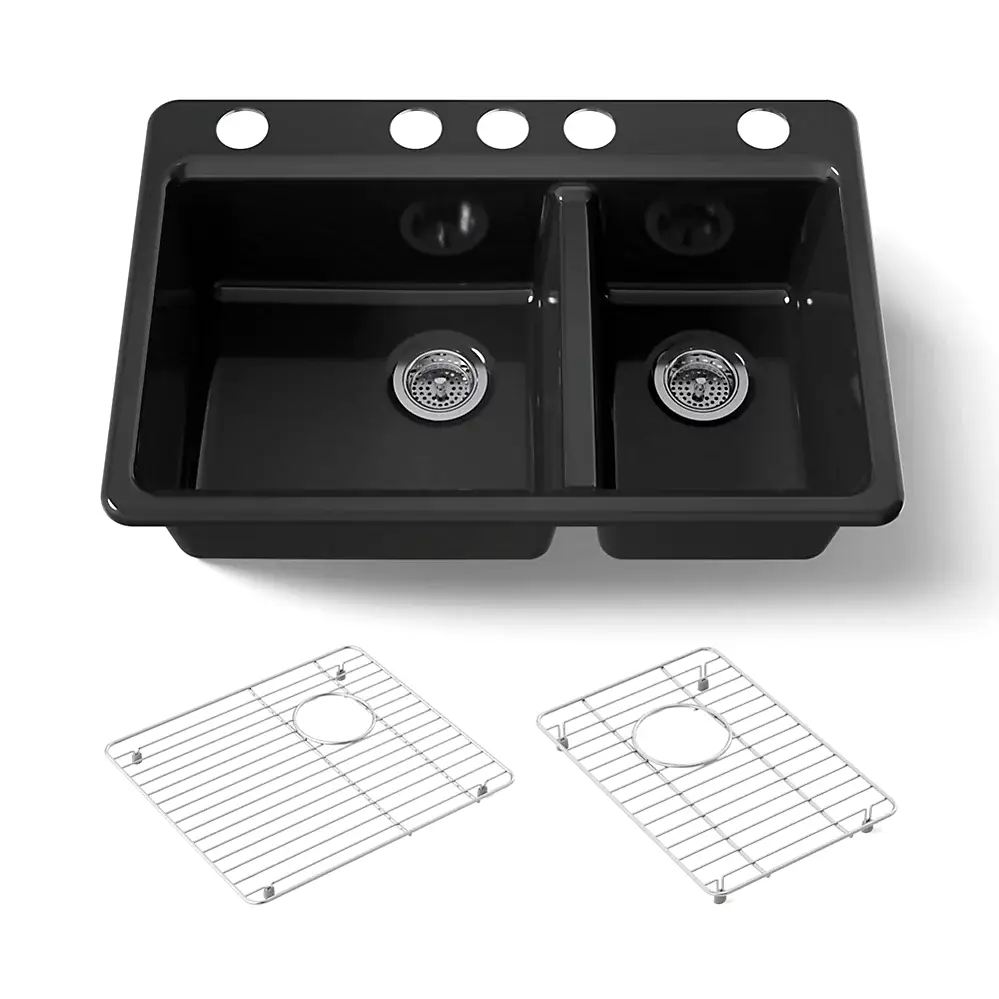 Kohler 8669-5UA1-7 Riverby Offset Undermount Sink