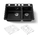 Kohler 8669-5UA1-7 Riverby Offset Undermount Sink
