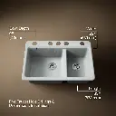 Kohler 8669-5UA1-95 Riverby Offset Undermount Sink