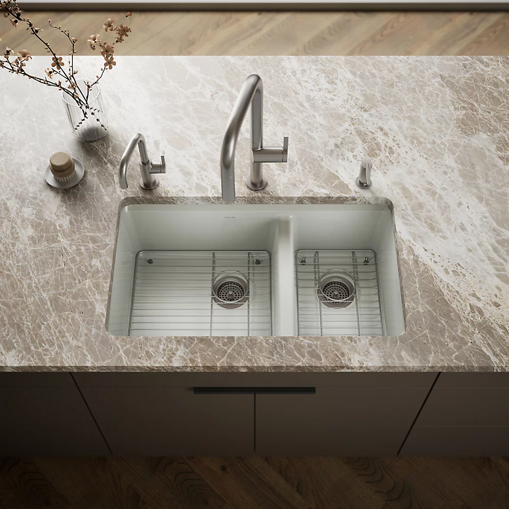 Kohler 8669-5UA1-FF Riverby Offset Undermount Sink