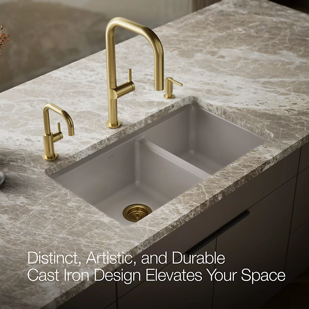 Kohler 8669-5UA1-TRF Riverby Offset Undermount Sink