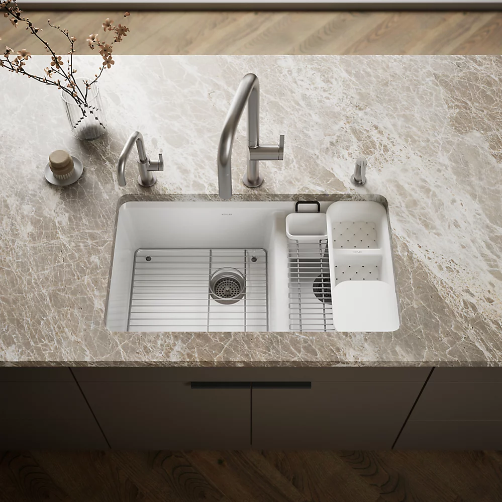 Kohler 8669-5UA3-0 Riverby Offset Undermount Sink
