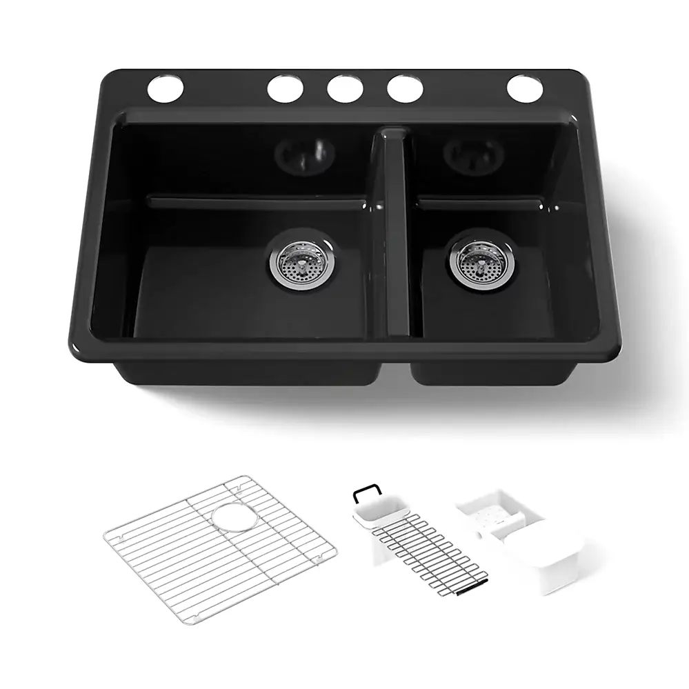 Kohler 8669-5UA3-7 Riverby Offset Undermount Sink
