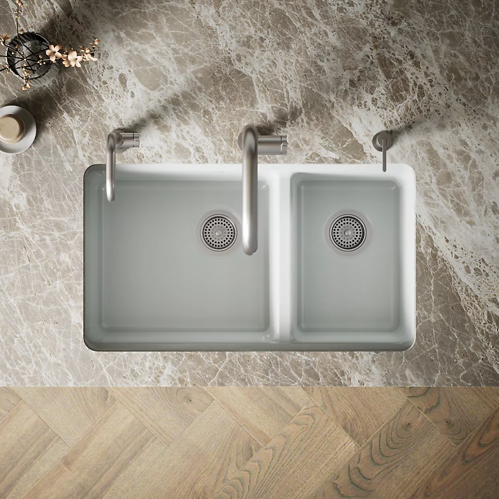 Kohler 8669-5UA3-95 Riverby Offset Undermount Sink