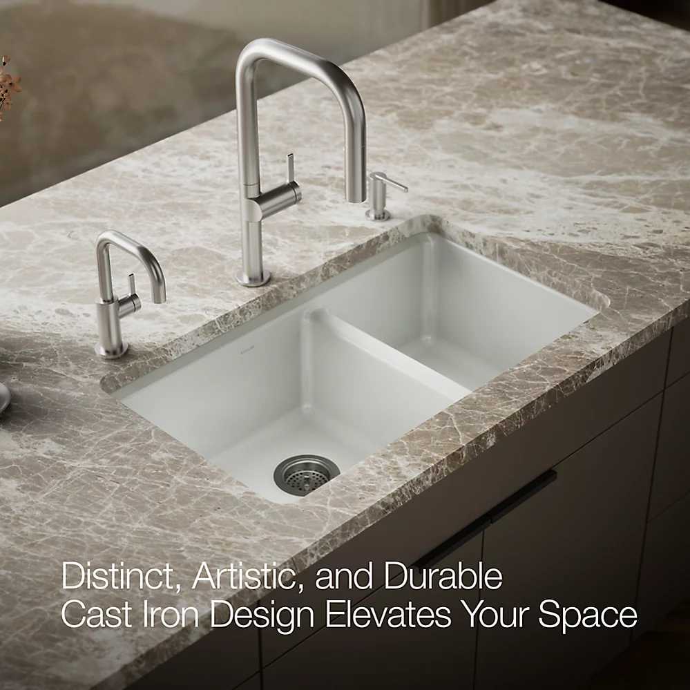 Kohler 8669-5UA3-FF Riverby Offset Undermount Sink