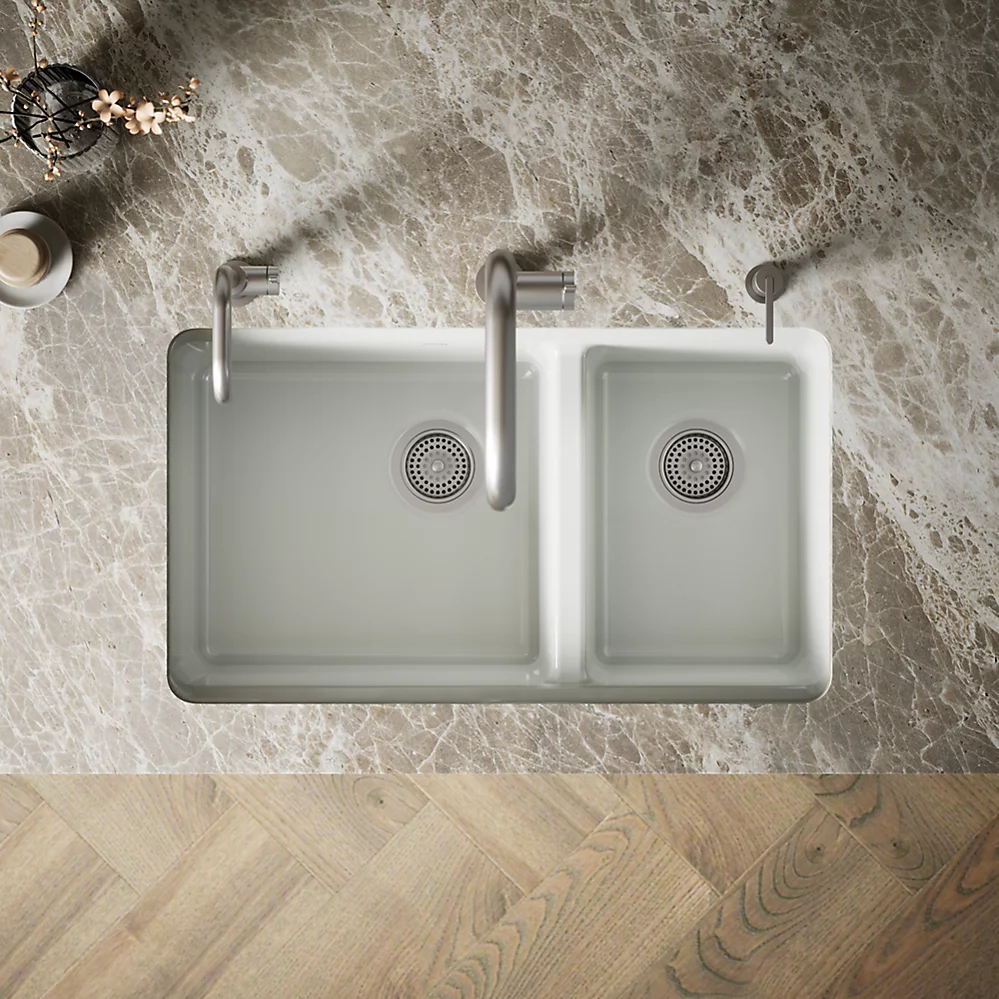 Kohler 8669-5UA3-FF Riverby Offset Undermount Sink