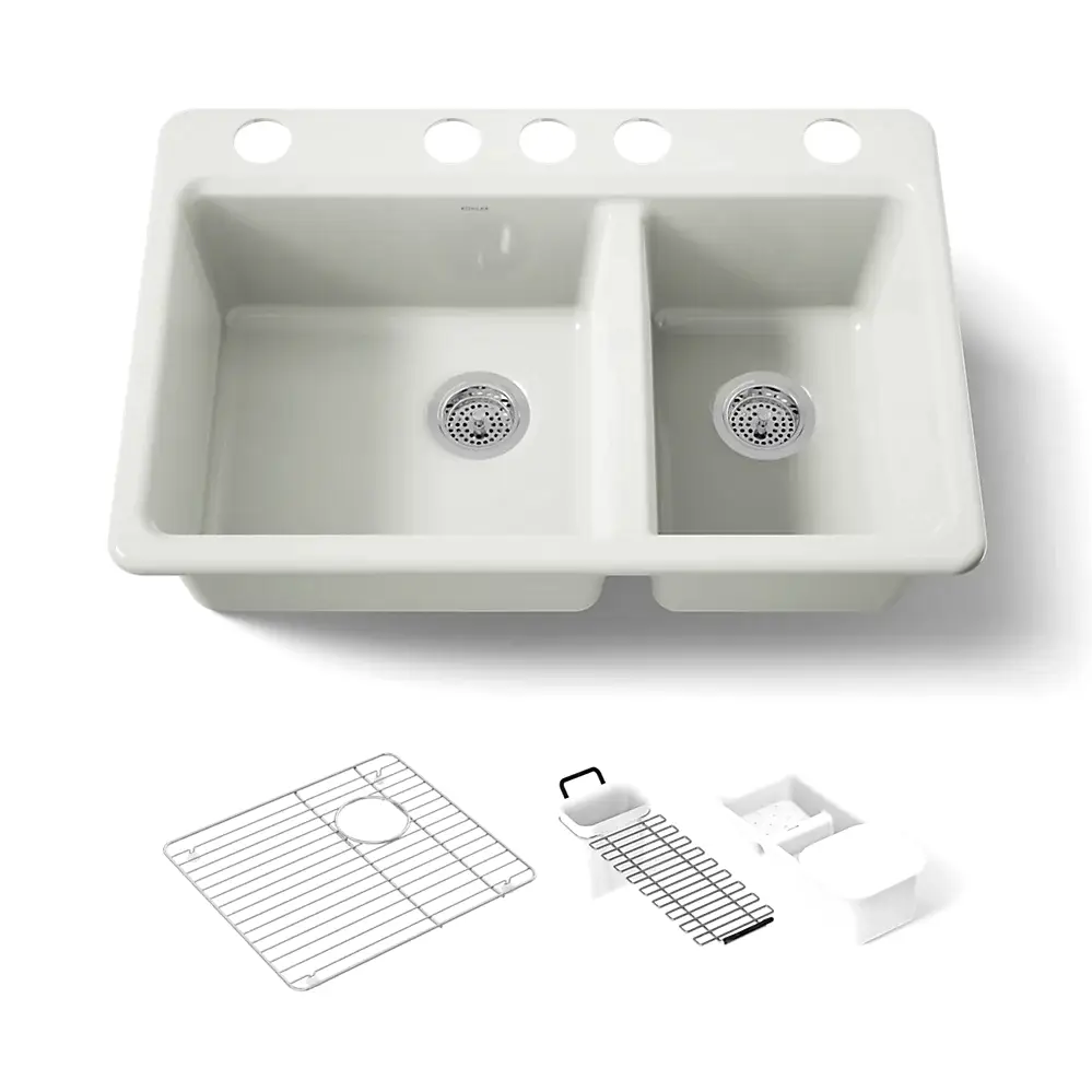 Kohler 8669-5UA3-NY Riverby Offset Undermount Sink