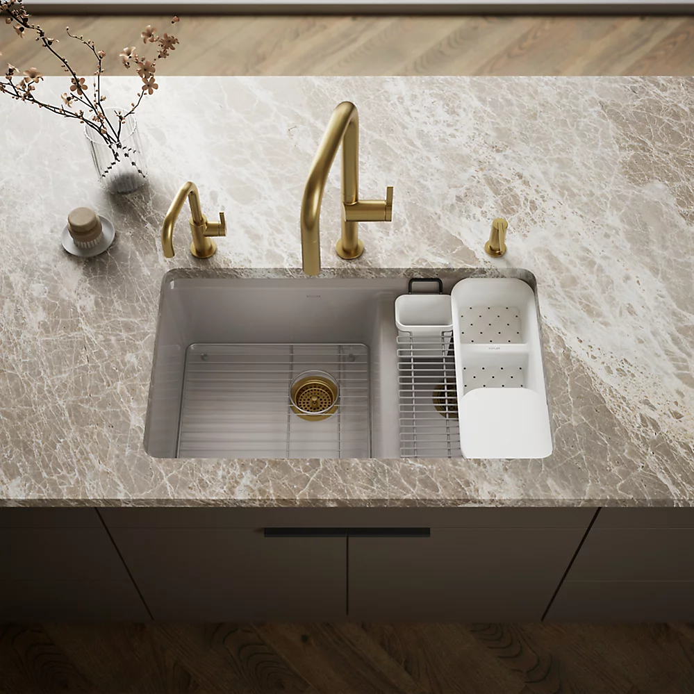 Kohler 8669-5UA3-TRF Riverby Offset Undermount Sink
