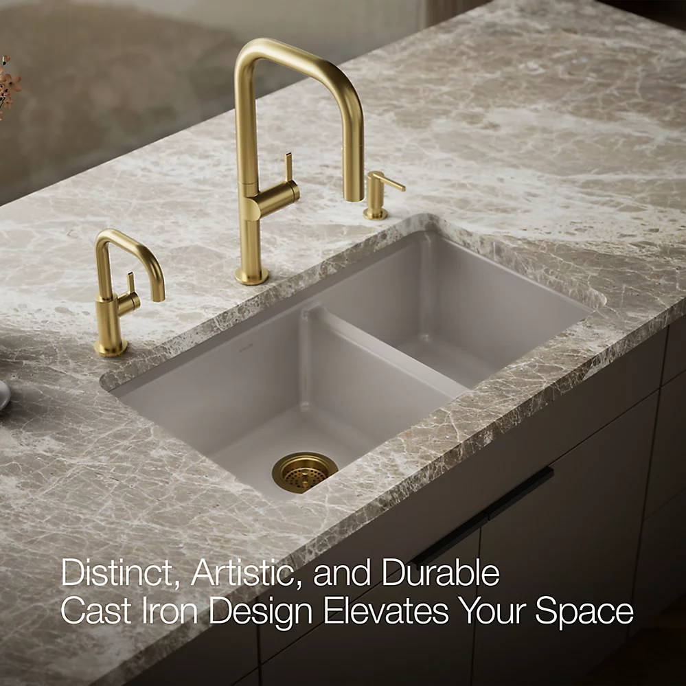 Kohler 8669-5UA3-TRF Riverby Offset Undermount Sink