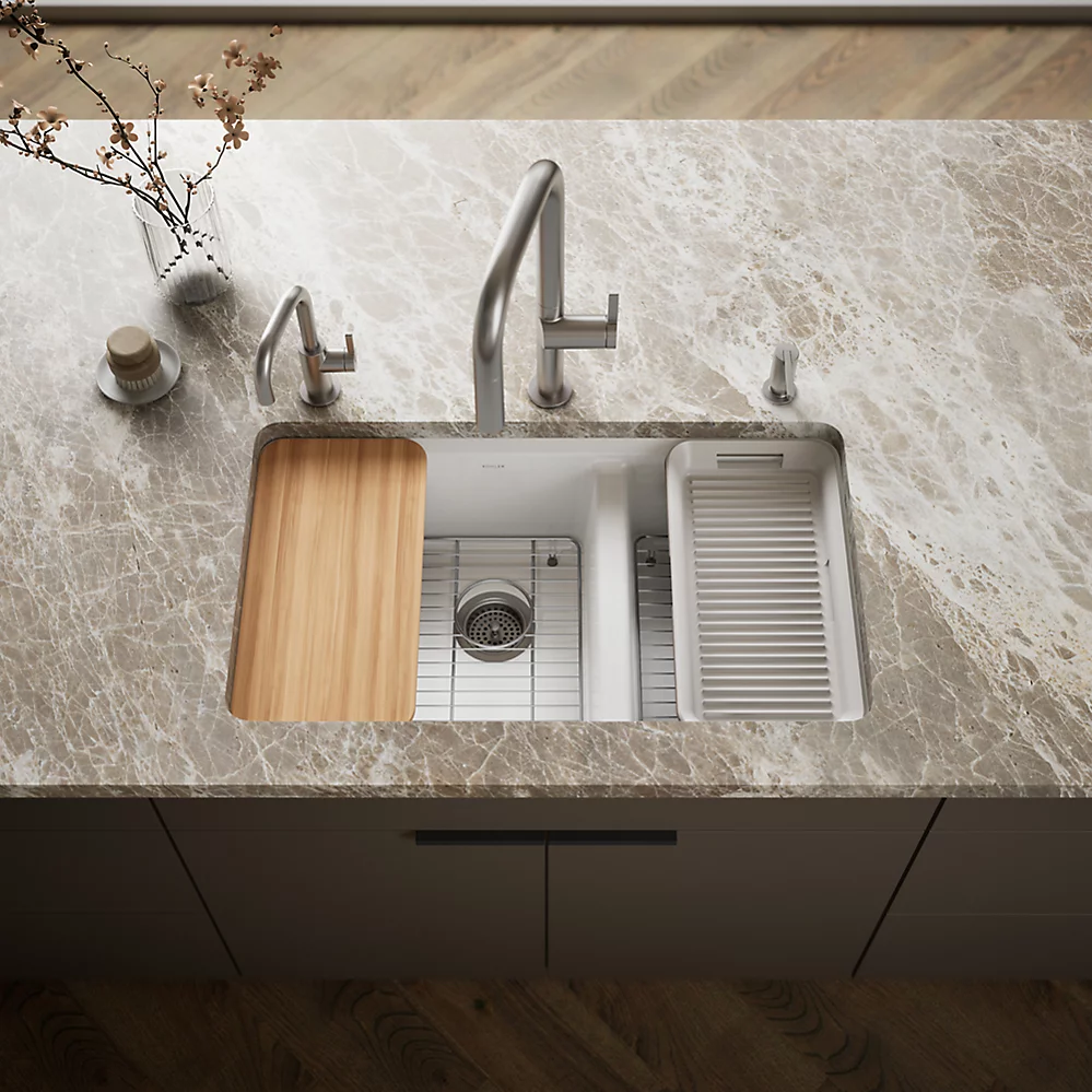 Kohler 8669-5UPC-0 Riverby Offset Undermount Sink