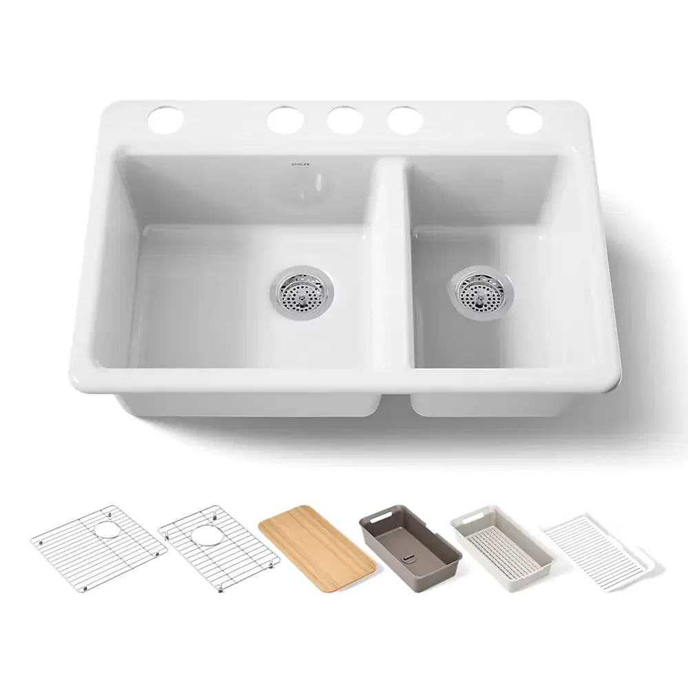 Kohler 8669-5UPC-0 Riverby Offset Undermount Sink