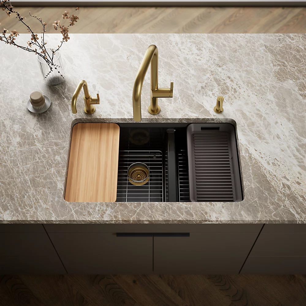 Kohler 8669-5UPC-7 Riverby Offset Undermount Sink