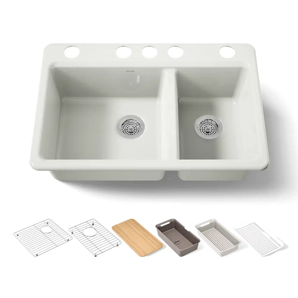 Kohler 8669-5UPC-NY Riverby Offset Undermount Sink