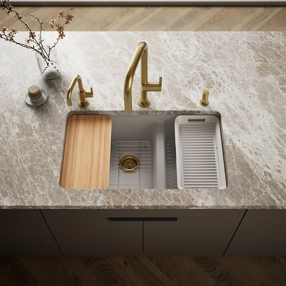 Kohler 8669-5UPC-TRF Riverby Offset Undermount Sink