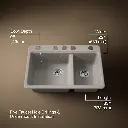 Kohler 8669-5UPC-TRF Riverby Offset Undermount Sink