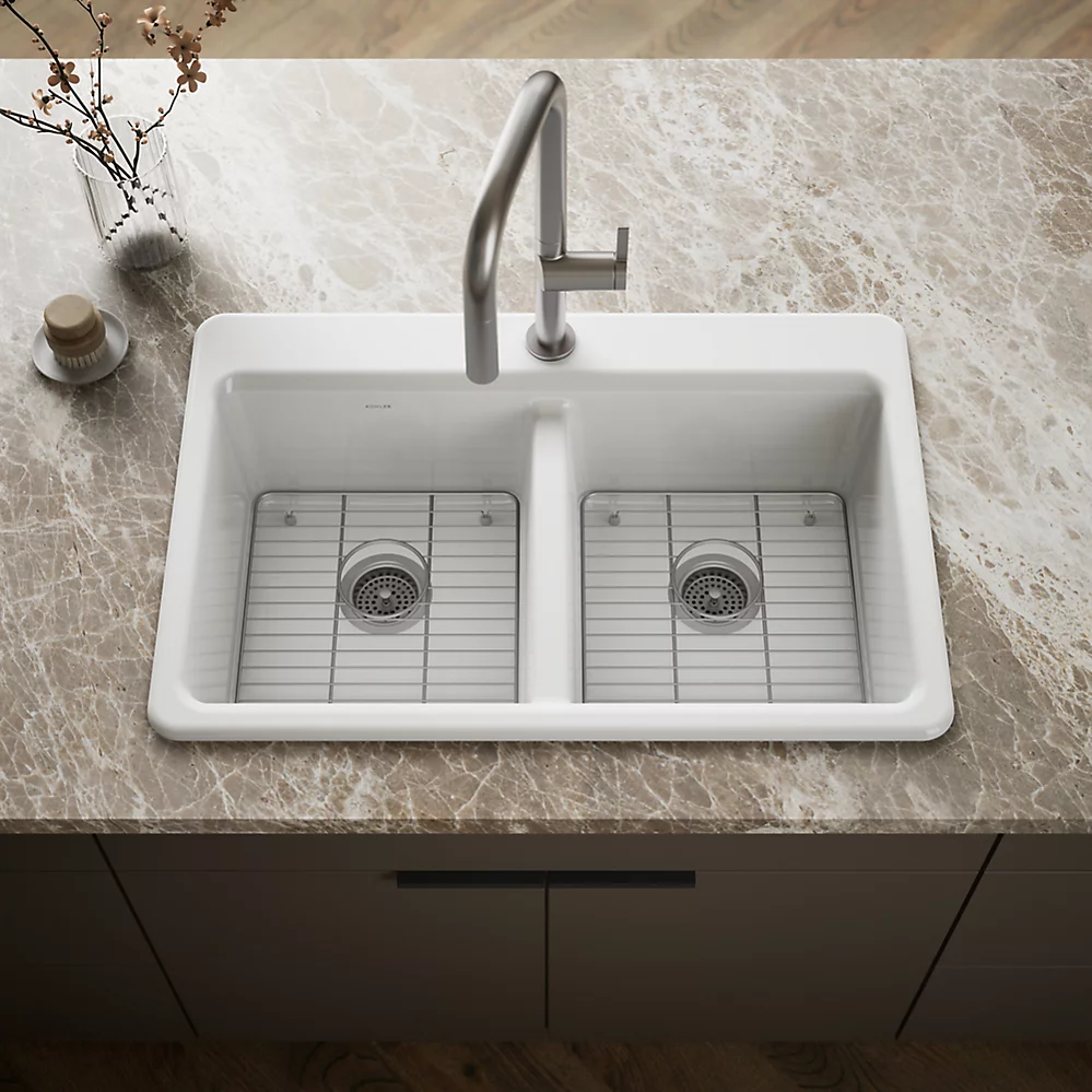 Kohler 8679-1A1-0 Riverby Double Equal Top Mount Sink