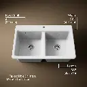 Kohler 8679-1A1-0 Riverby Double Equal Top Mount Sink