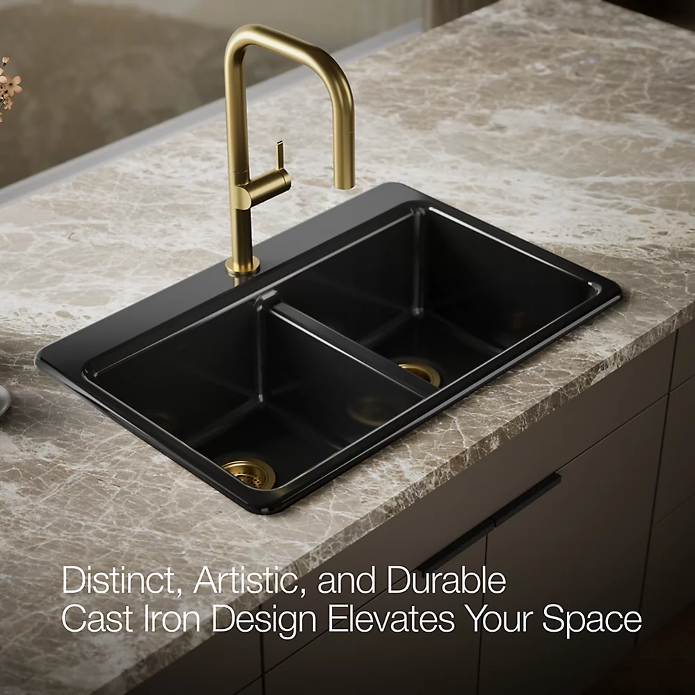 Kohler 8679-1A1-7 Riverby Double Equal Top Mount Sink