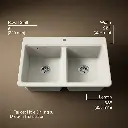Kohler 8679-1A1-96 Riverby Double Equal Top Mount Sink