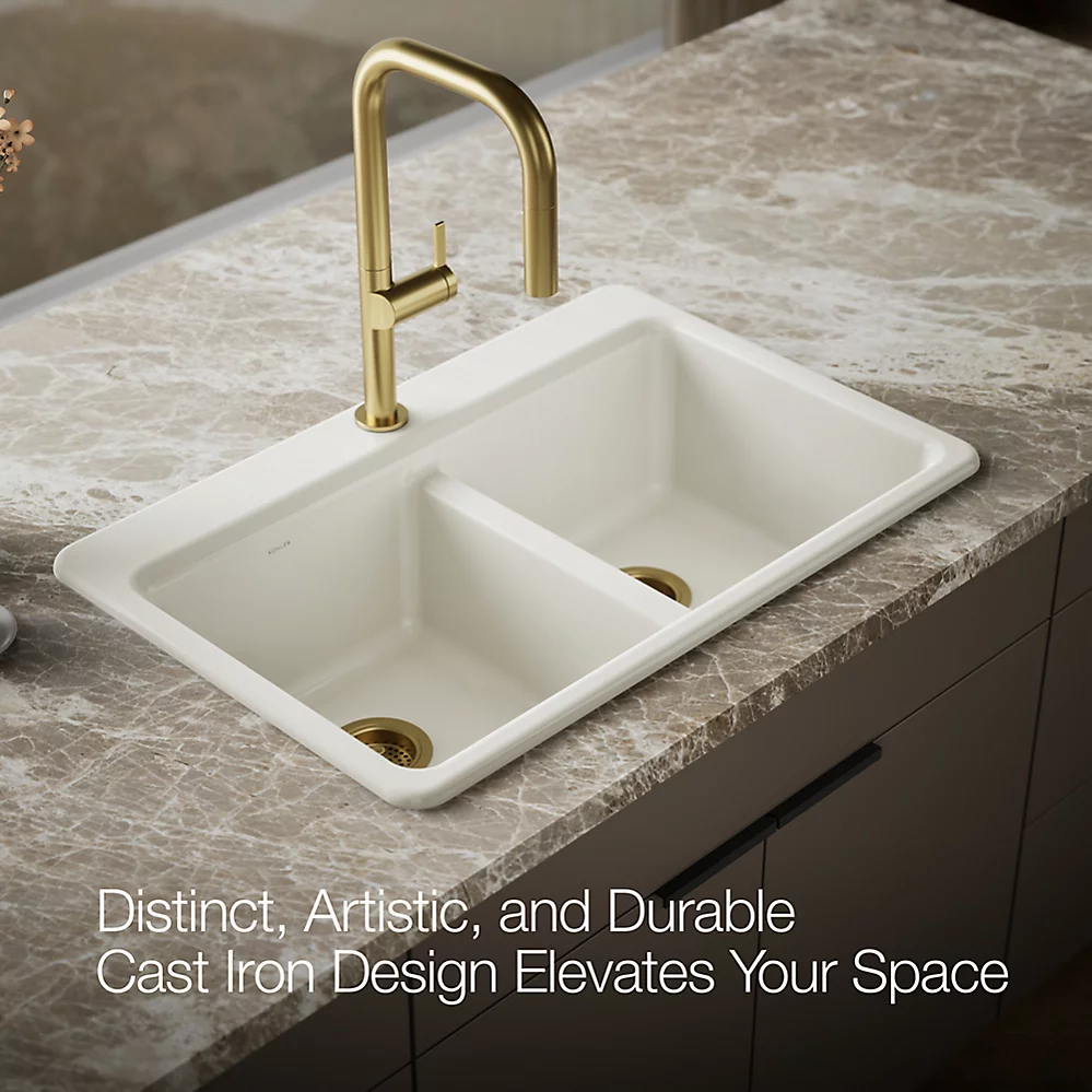 Kohler 8679-1A1-96 Riverby Double Equal Top Mount Sink