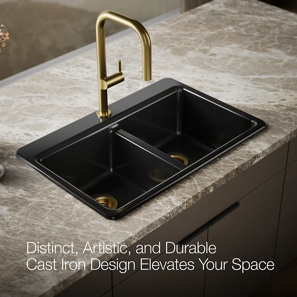 Kohler 8679-1A2-7 Riverby Double Equal Top Mount Sink
