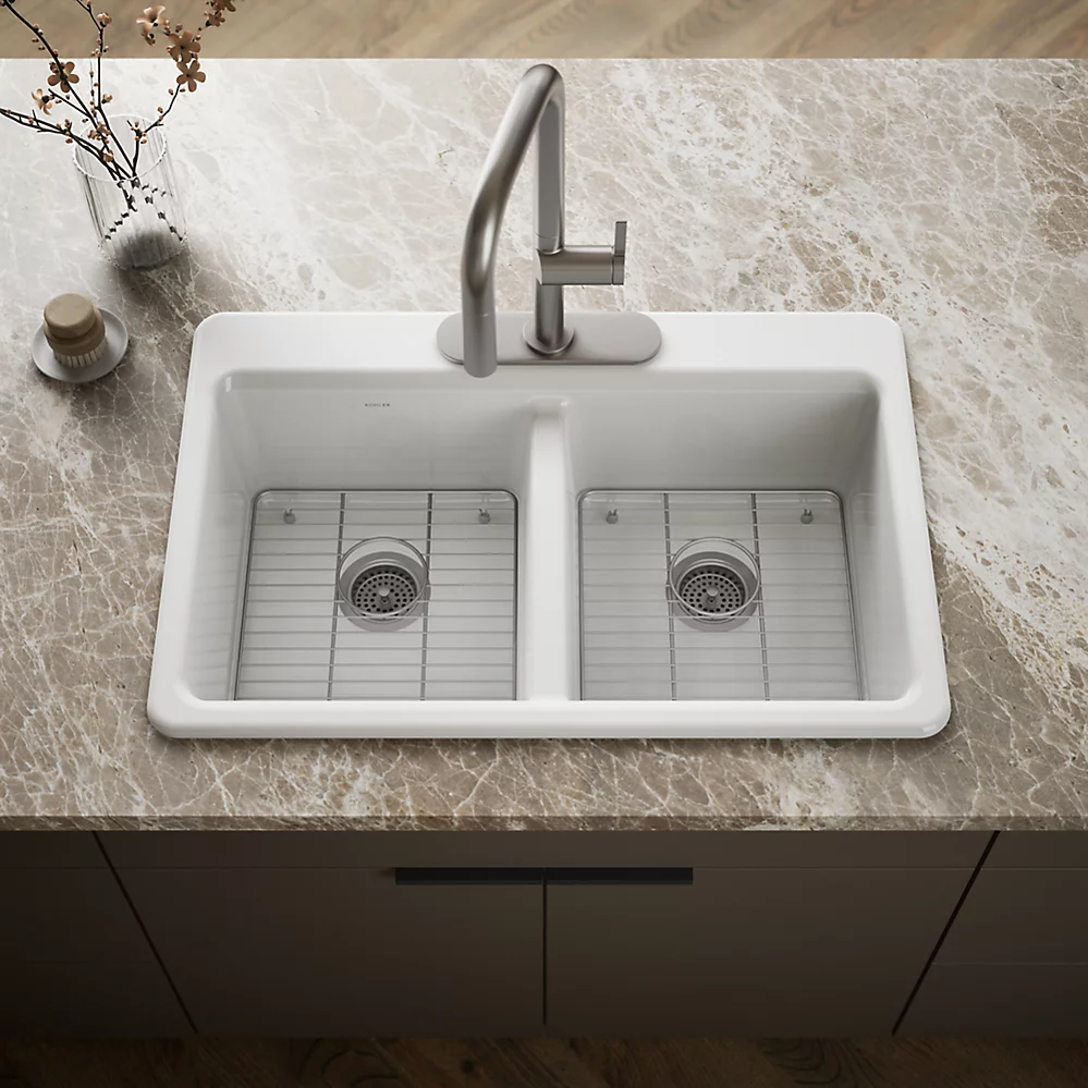 Kohler 8679-3A1-0 Riverby Double Equal Top Mount Sink