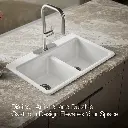 Kohler 8679-3A1-0 Riverby Double Equal Top Mount Sink