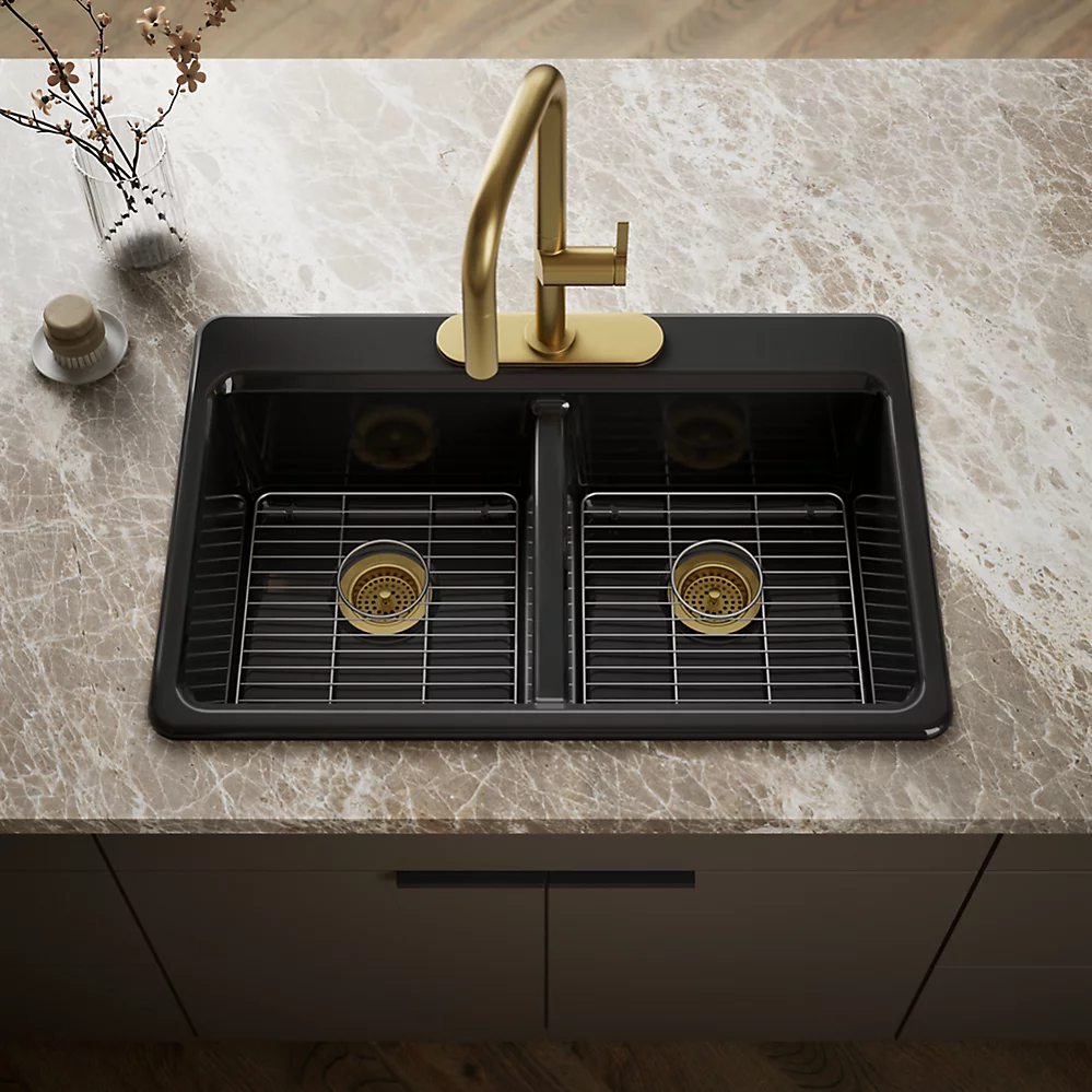 Kohler 8679-3A1-7 Riverby Double Equal Top Mount Sink