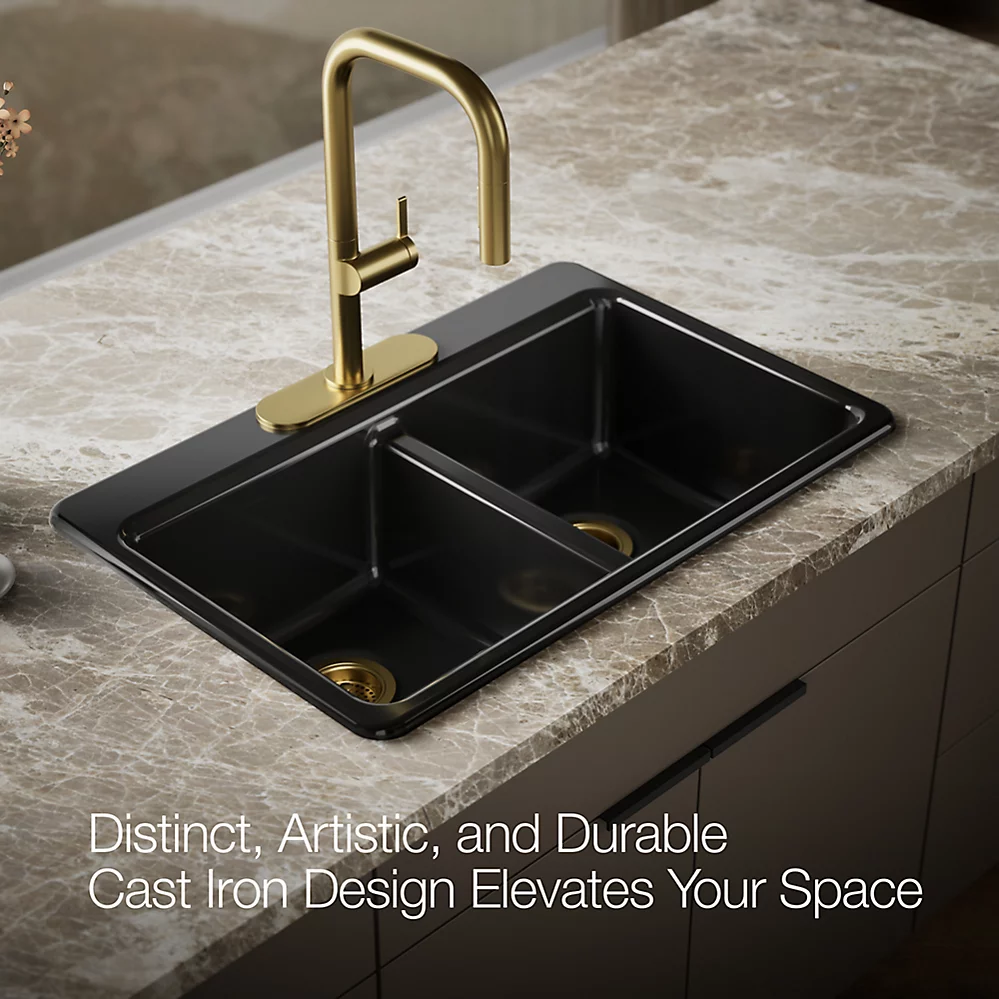 Kohler 8679-3A1-7 Riverby Double Equal Top Mount Sink