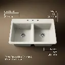 Kohler 8679-3A1-96 Riverby Double Equal Top Mount Sink