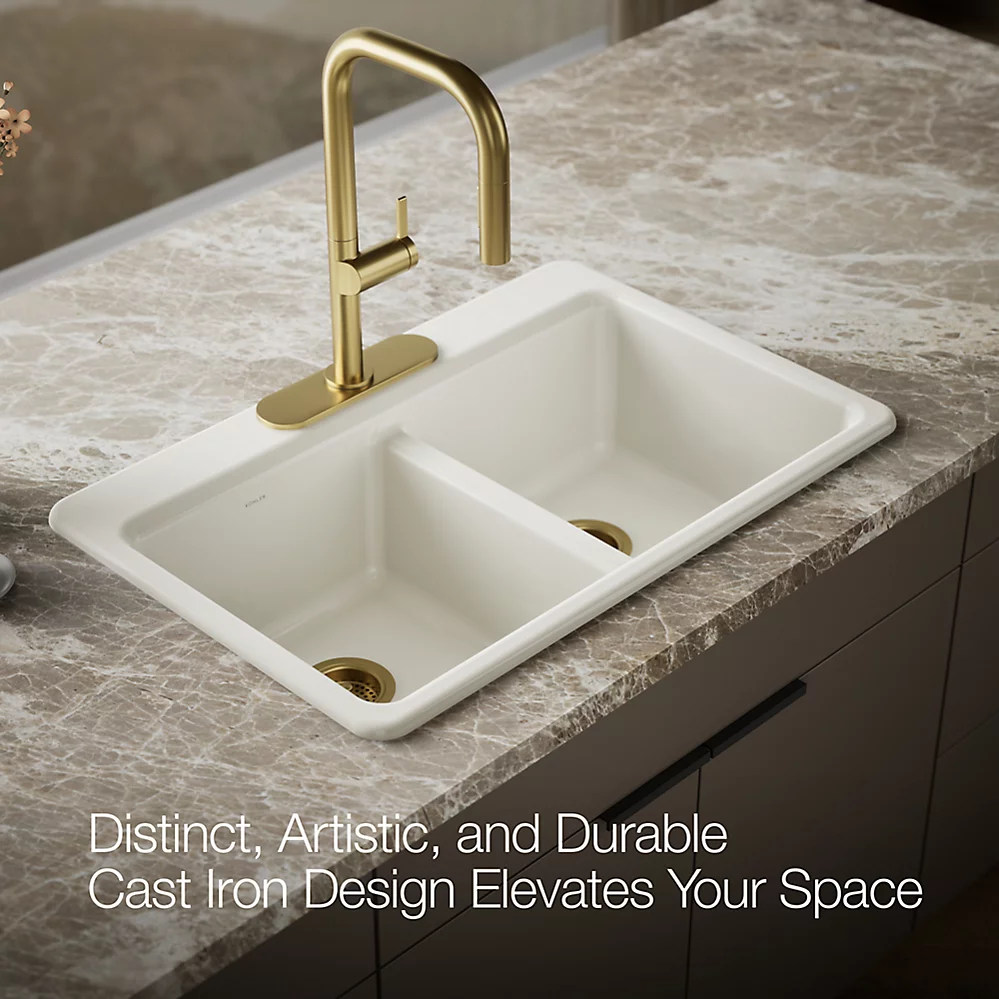 Kohler 8679-3A1-96 Riverby Double Equal Top Mount Sink