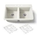 Kohler 8679-3A1-96 Riverby Double Equal Top Mount Sink