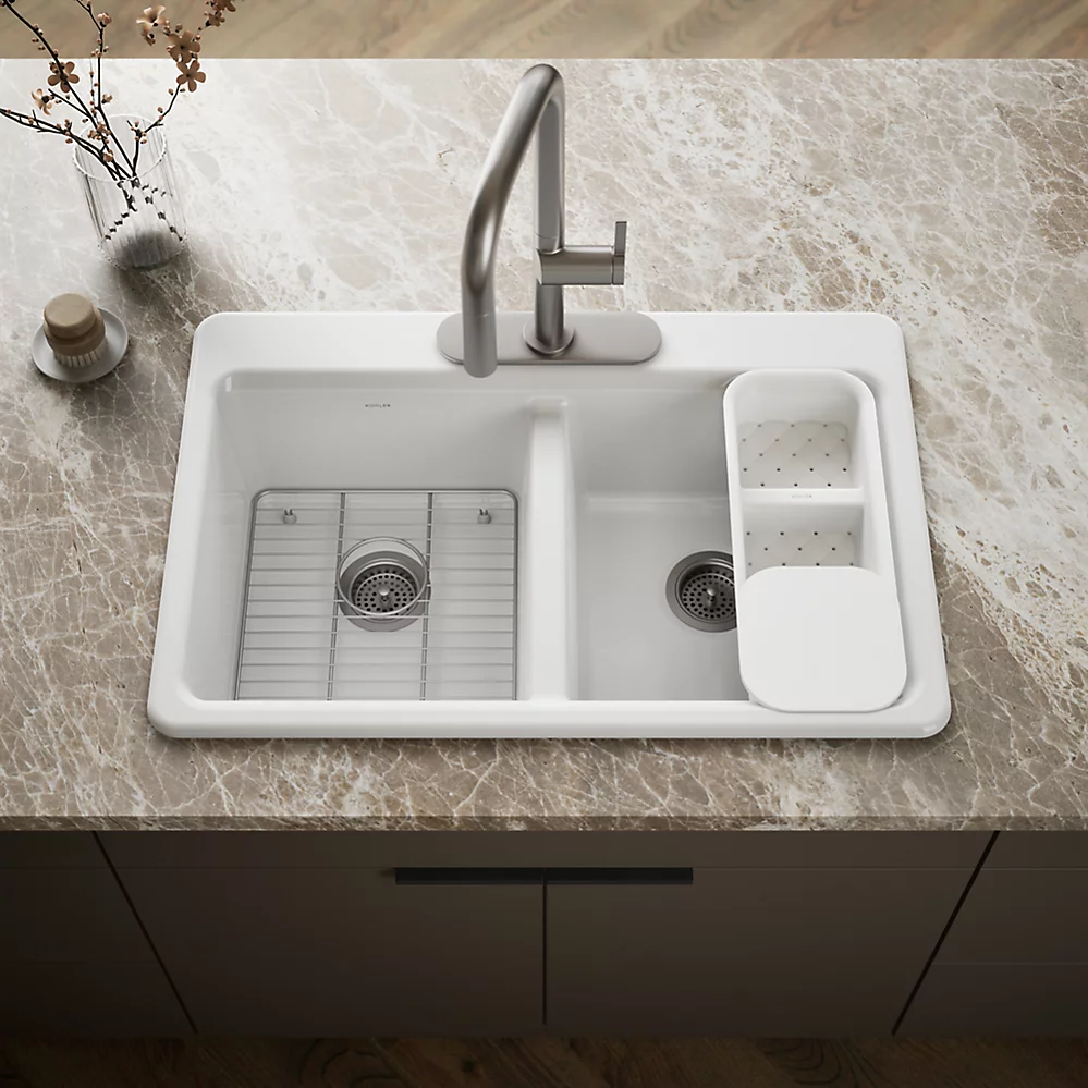 Kohler 8679-3A2-0 Riverby Double Equal Top Mount Sink