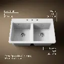Kohler 8679-3A2-0 Riverby Double Equal Top Mount Sink