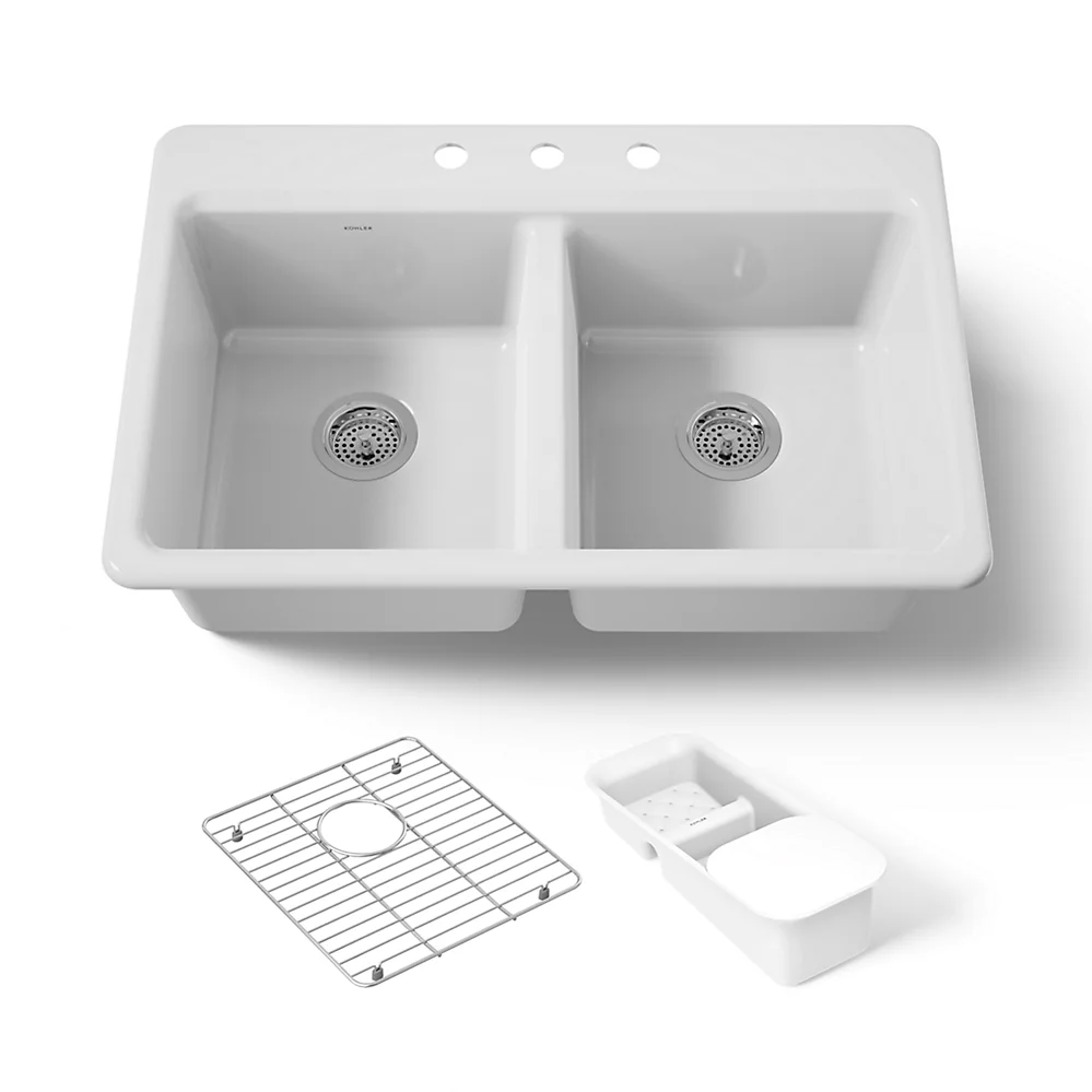 Kohler 8679-3A2-0 Riverby Double Equal Top Mount Sink