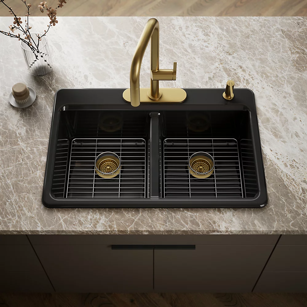 Kohler 8679-4A1-7 Riverby Double Equal Top Mount Sink