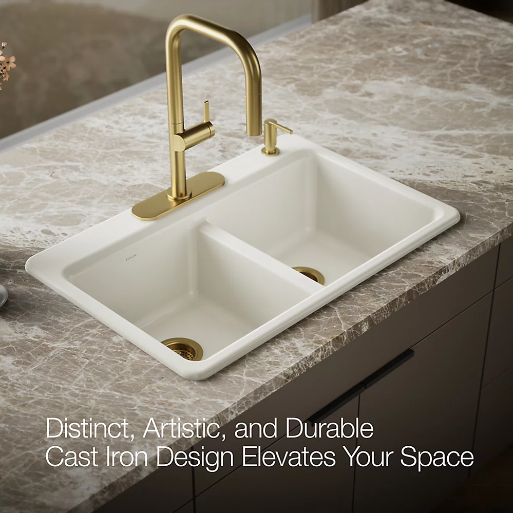 Kohler 8679-4A1-96 Riverby Double Equal Top Mount Sink