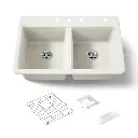 Kohler 8679-4A2-96 Riverby Double Equal Top Mount Sink