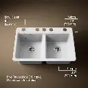 Kohler 8679-5UA1-0 Riverby Double Equal Undermount Sink