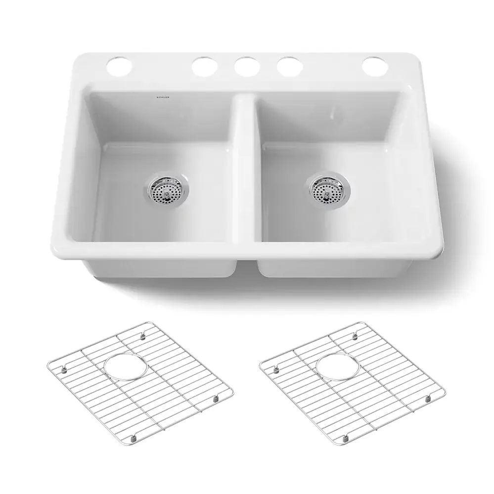 Kohler 8679-5UA1-0 Riverby Double Equal Undermount Sink