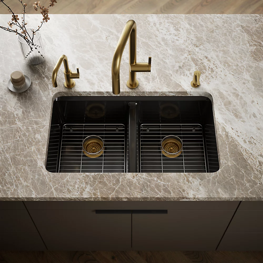 Kohler 8679-5UA1-7 Riverby Double Equal Undermount Sink