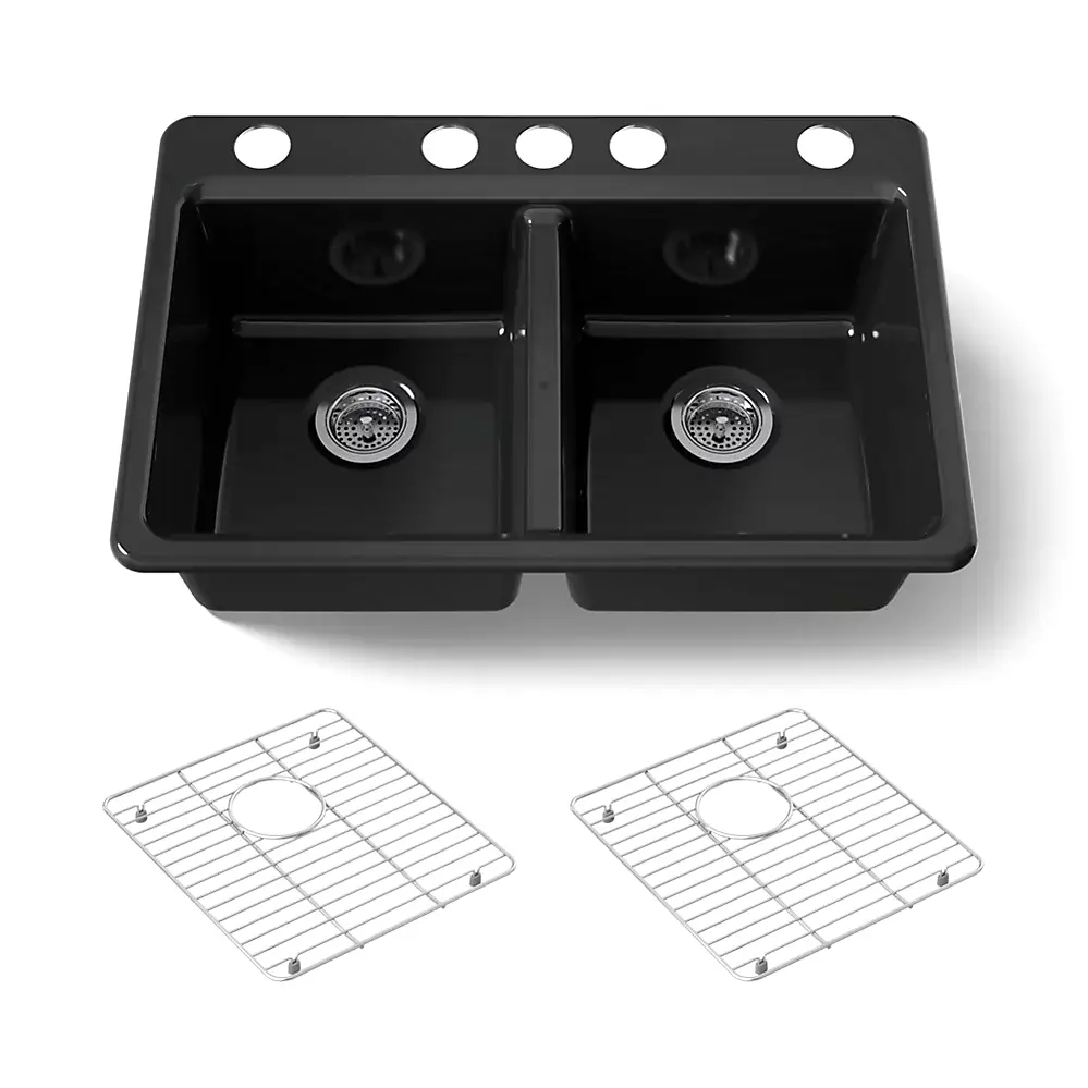 Kohler 8679-5UA1-7 Riverby Double Equal Undermount Sink