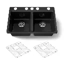 Kohler 8679-5UA1-7 Riverby Double Equal Undermount Sink